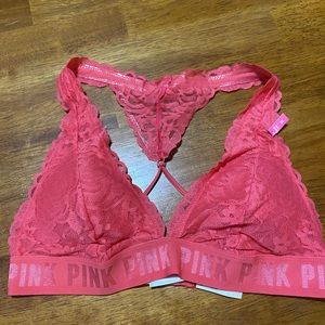 Lace halter bra